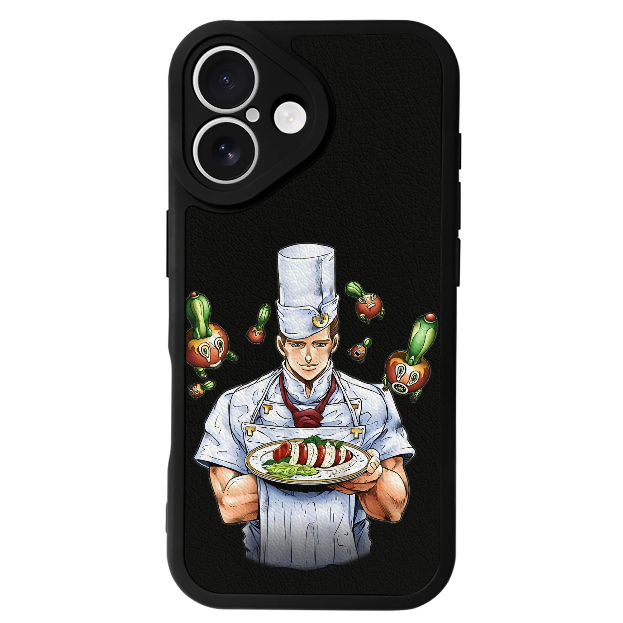 （画像用） ジョジョの奇妙な冒険 Tonio Trussardi JoJo's Bizarre Adventure トニオ?トラッサルディ 【iPhone 16シリーズ対応】シリコンスマホケース（レザー調） 材質：シリコン